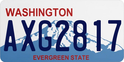 WA license plate AXG2817