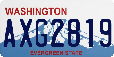 WA license plate AXG2819