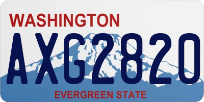 WA license plate AXG2820