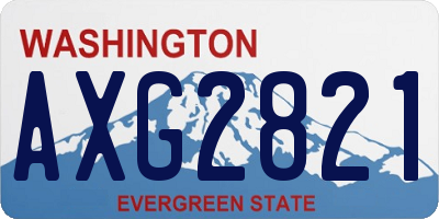 WA license plate AXG2821