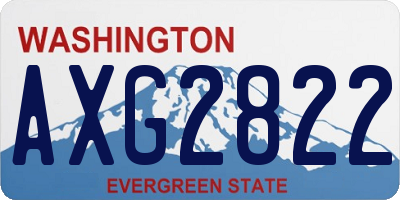 WA license plate AXG2822