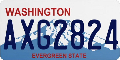 WA license plate AXG2824