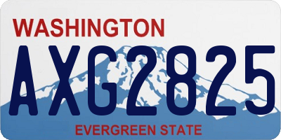 WA license plate AXG2825