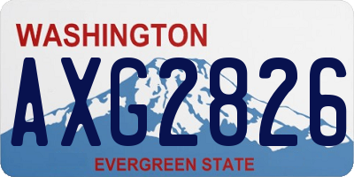 WA license plate AXG2826