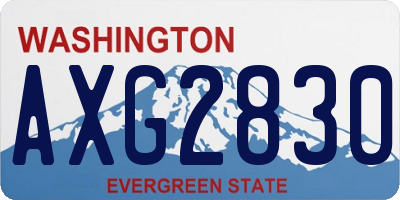 WA license plate AXG2830