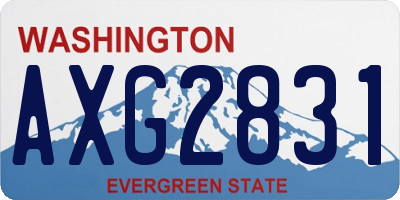 WA license plate AXG2831