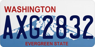 WA license plate AXG2832