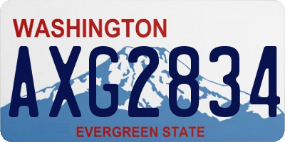 WA license plate AXG2834