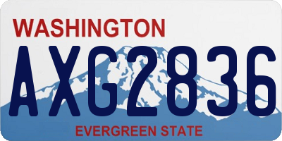 WA license plate AXG2836