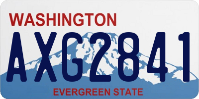 WA license plate AXG2841