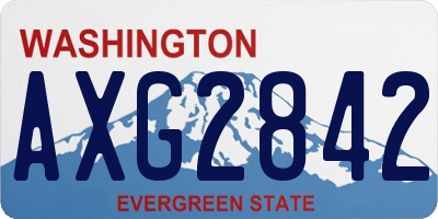WA license plate AXG2842