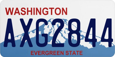 WA license plate AXG2844