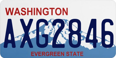 WA license plate AXG2846