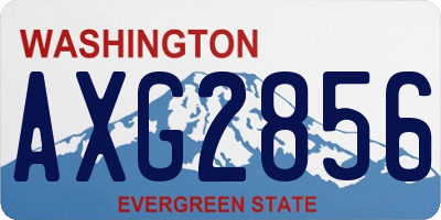 WA license plate AXG2856