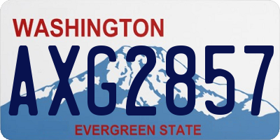 WA license plate AXG2857