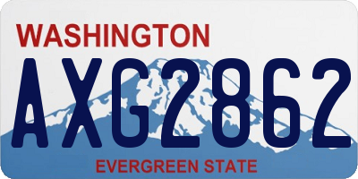 WA license plate AXG2862