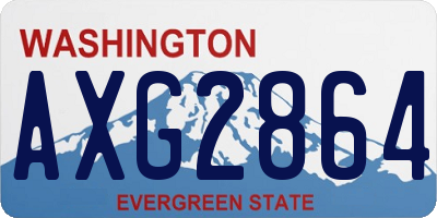 WA license plate AXG2864