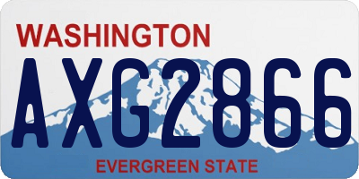 WA license plate AXG2866