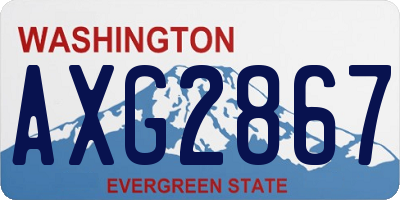 WA license plate AXG2867