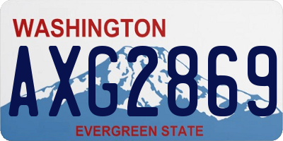 WA license plate AXG2869