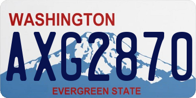 WA license plate AXG2870