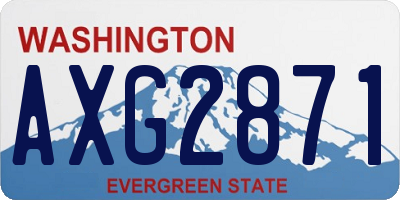 WA license plate AXG2871