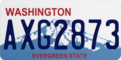 WA license plate AXG2873