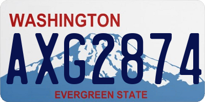 WA license plate AXG2874