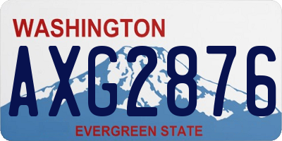 WA license plate AXG2876