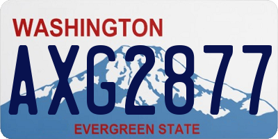 WA license plate AXG2877