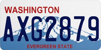 WA license plate AXG2879