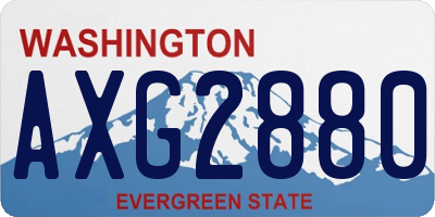 WA license plate AXG2880