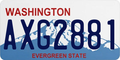 WA license plate AXG2881