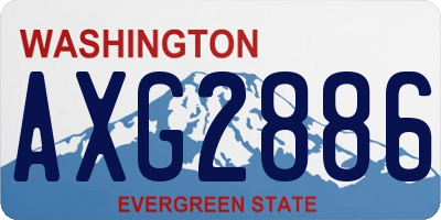 WA license plate AXG2886