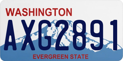 WA license plate AXG2891