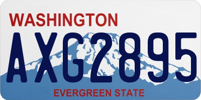WA license plate AXG2895