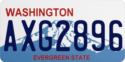 WA license plate AXG2896