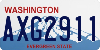 WA license plate AXG2911