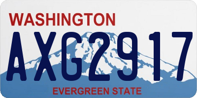 WA license plate AXG2917