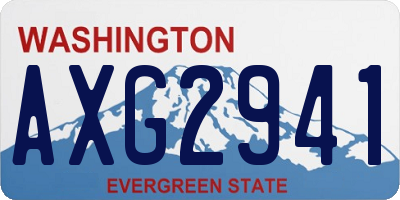 WA license plate AXG2941
