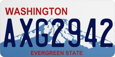 WA license plate AXG2942