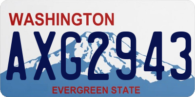WA license plate AXG2943