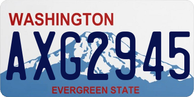 WA license plate AXG2945