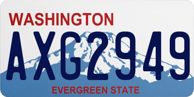 WA license plate AXG2949