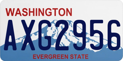 WA license plate AXG2956