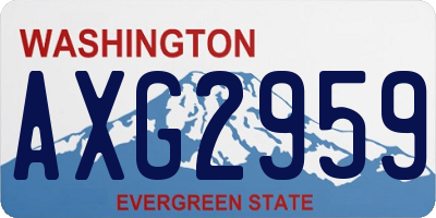 WA license plate AXG2959