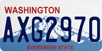 WA license plate AXG2970