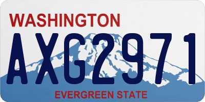 WA license plate AXG2971