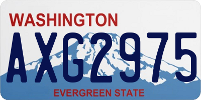 WA license plate AXG2975