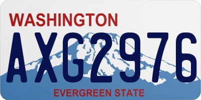 WA license plate AXG2976